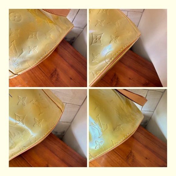 🧡FANCY🧡Louis Vuitton Houston Yellow Patent Vernis Leather Handbag - Picture 8 of 15